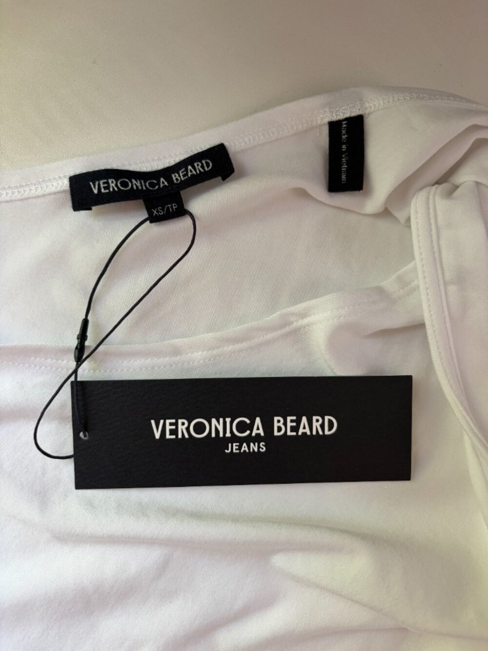 Veronica Beard Otessa Twist Shoulder Ruched Top - Picture 10 of 10